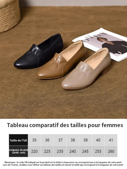Chaussures orthopédiques en cuir à semelle souple pour femmes