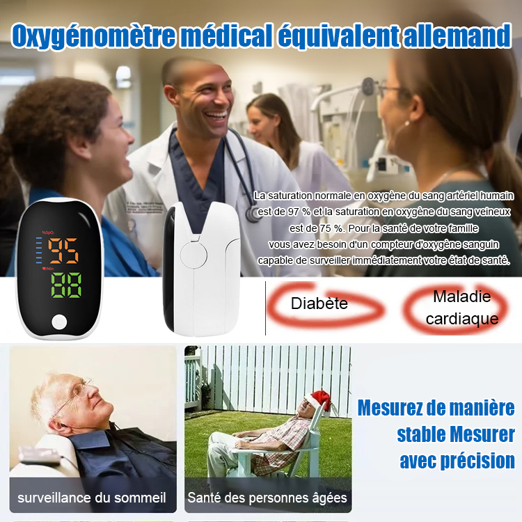 Moniteur domestique à pince pour les doigts