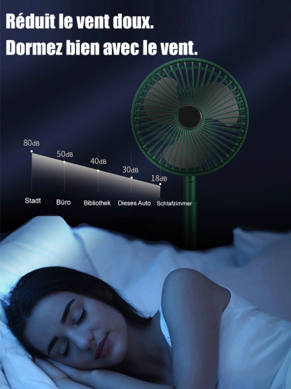 Ventilateur de table télescopique pliable avec chargeur USB (remise de dernière heure)