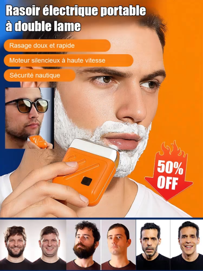 【Soldes à moitié prix】Rasoir électrique portable à double tête