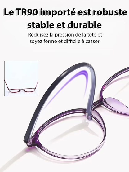 Lunettes de presbytie à zoom automatique bleu