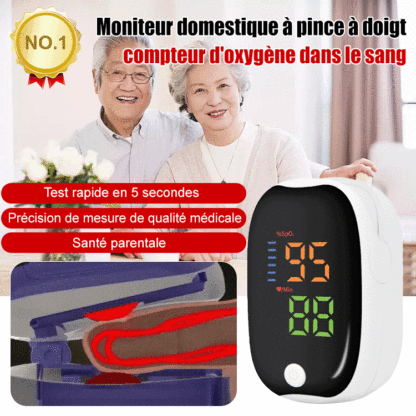 Moniteur domestique à pince pour les doigts