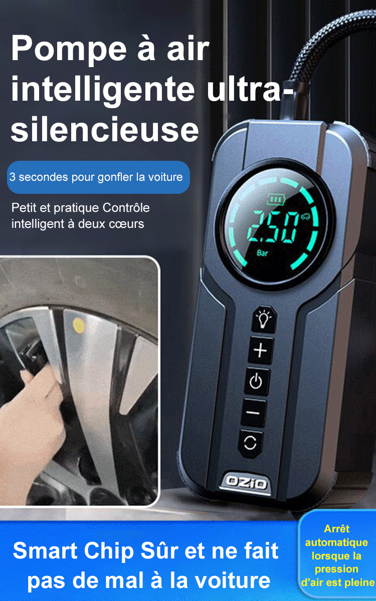 Pompe gonflable intelligente ultra-silencieuse