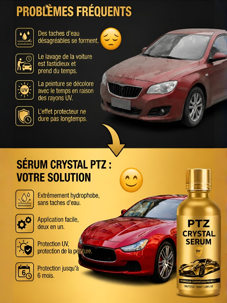 Liquide d'entretien et de brillance pour les rayures sur la carrosserie