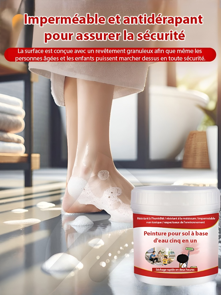 Peinture imperméabilisante 5 en 1 sans formaldéhyde à séchage rapide en 2 heures