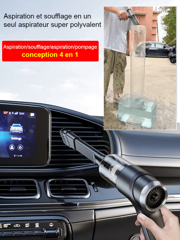 Aspirateur de voiture portable rechargeable sans fil