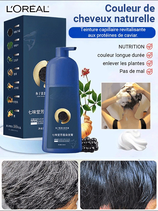 Coloration capillaire protéinée au caviar Zhi Huashi