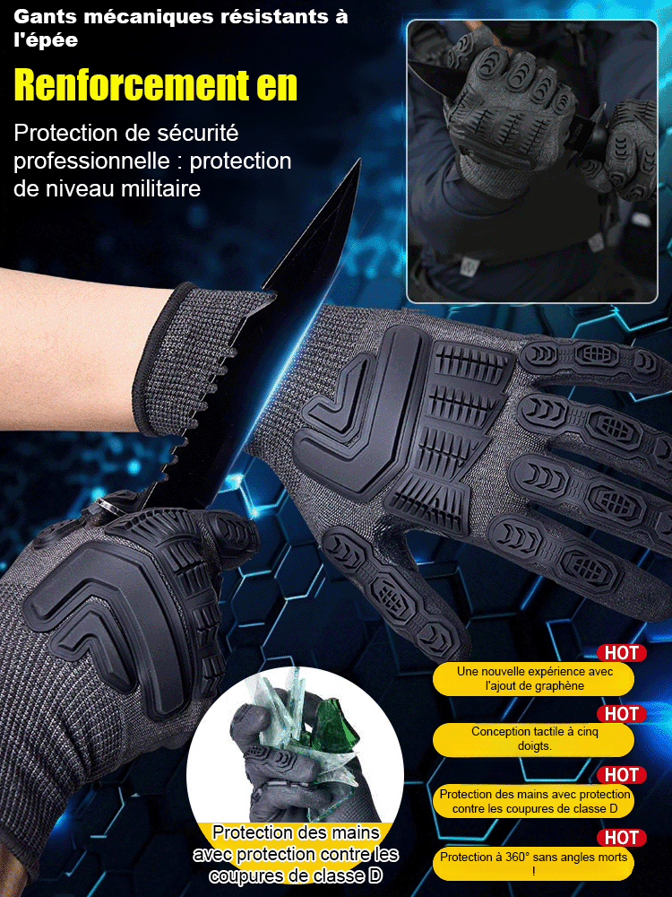 Gants tactiques anti-coupure Pro en armure mécanique Iron竞