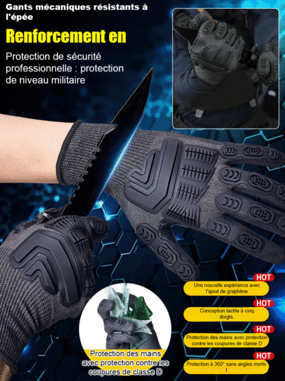 Gants tactiques anti-coupure Pro en armure mécanique Iron竞