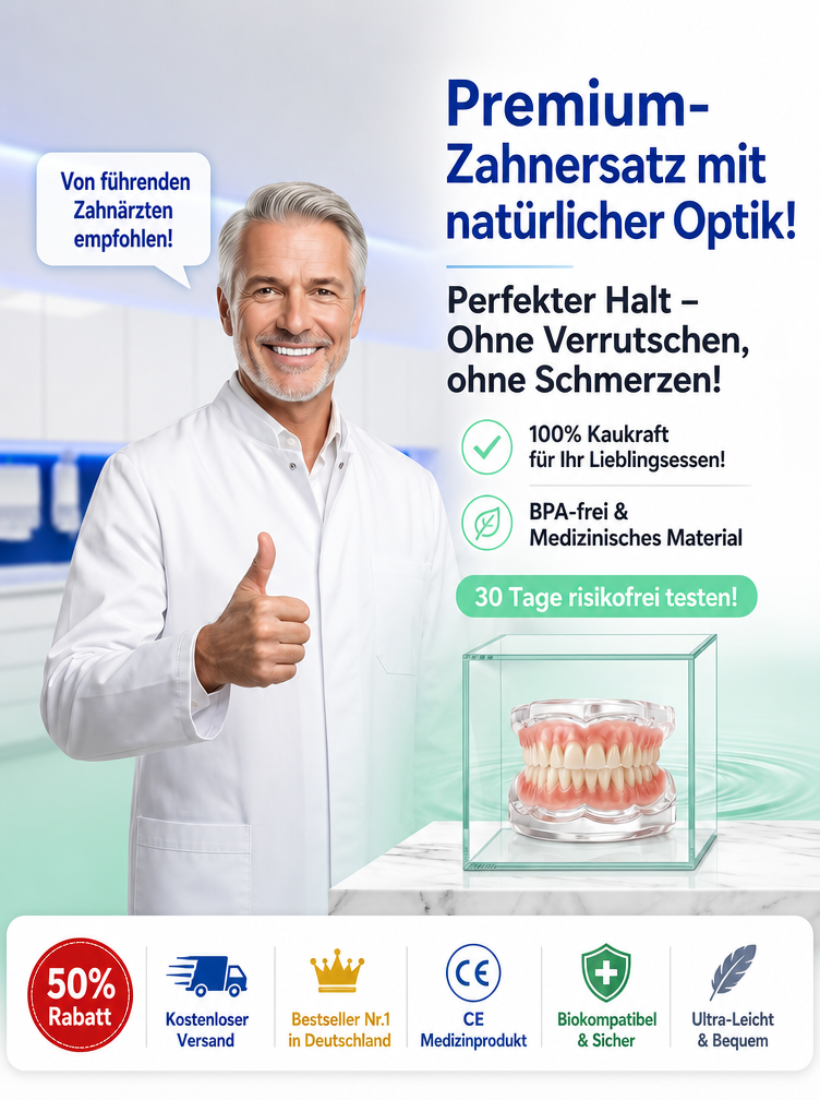 【Neue Forschungsergebnisse aus Großbritannien】Silikon-ähnliche Zahnprothesen
