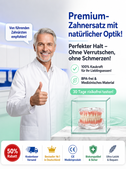 【Neue Forschungsergebnisse aus Großbritannien】Silikon-ähnliche Zahnprothesen