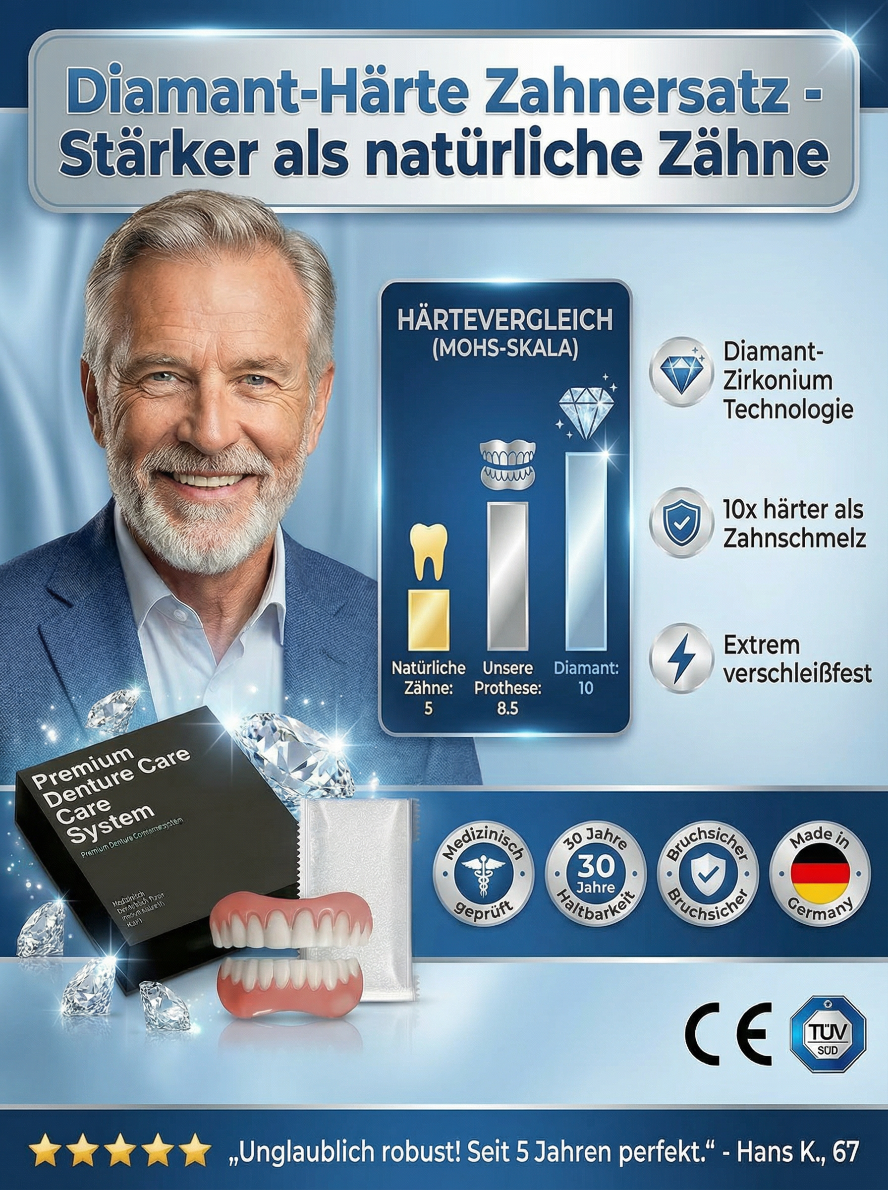 Deutschlands erstes Set zur sofortigen Zahn-Verschönerung!