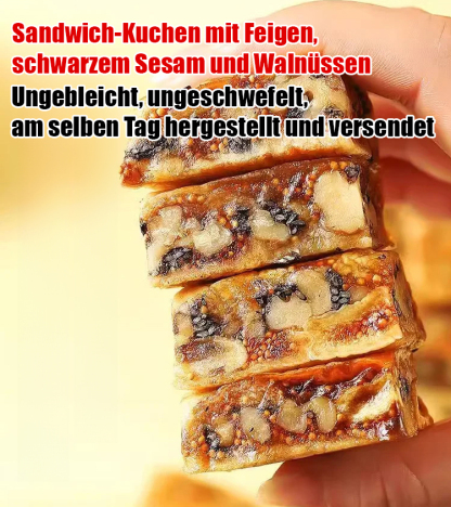 Feigen-Schwarzer Sesam-Walnuss-Sandwichkuchen