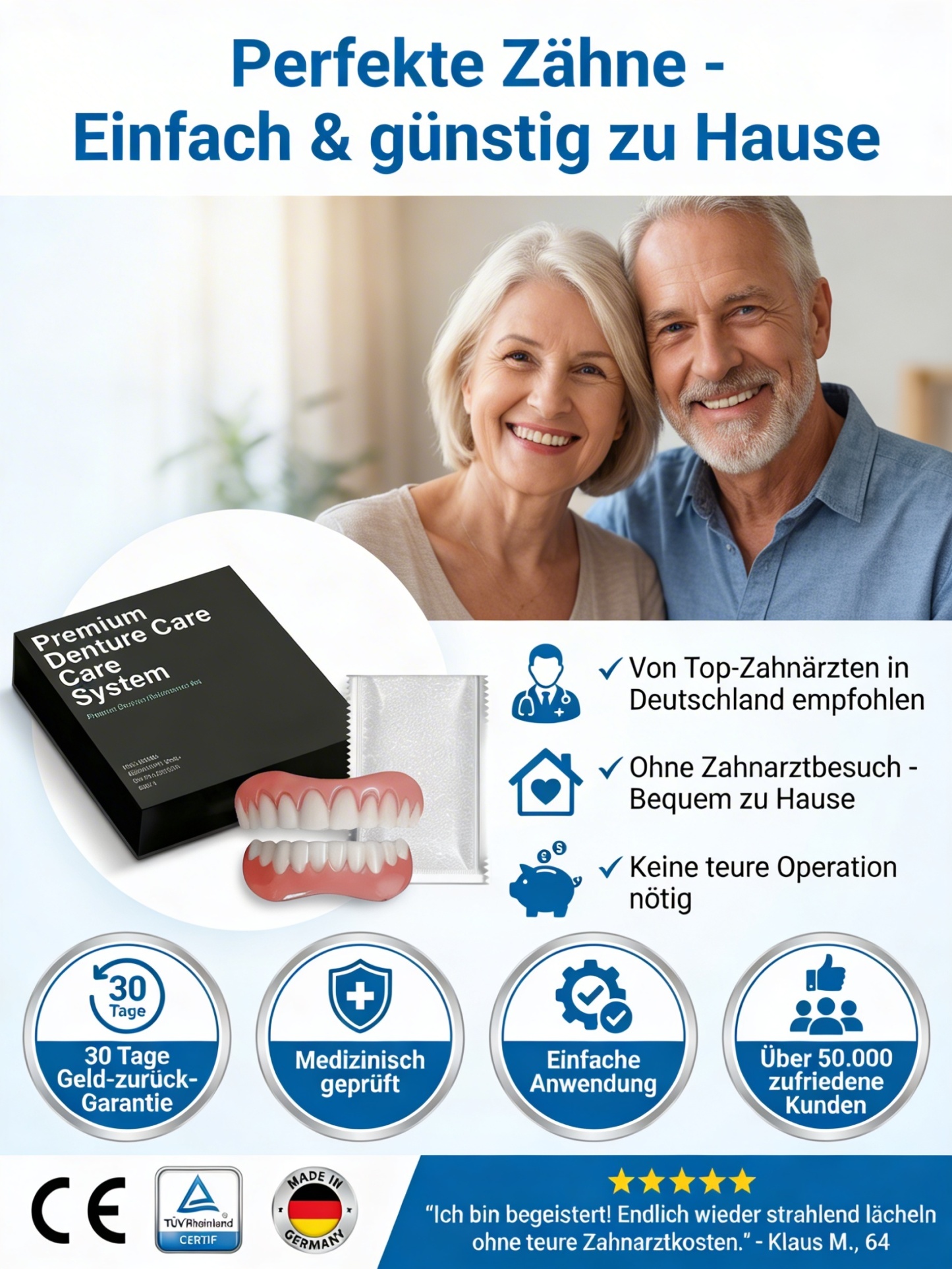 Deutschlands erstes Set zur sofortigen Zahn-Verschönerung!