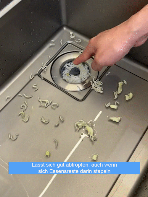 Sieb für Küchenspüle gegen Verstopfung