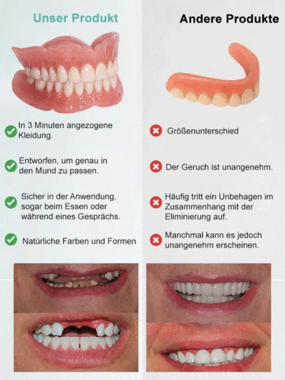 【Zahnarztfrei】Aufhellende realistische Zahnspange