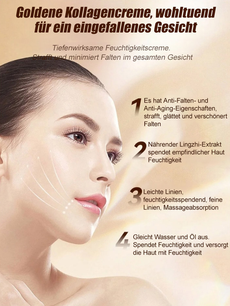 Goldene Kollagen-Anti-Falten-Creme