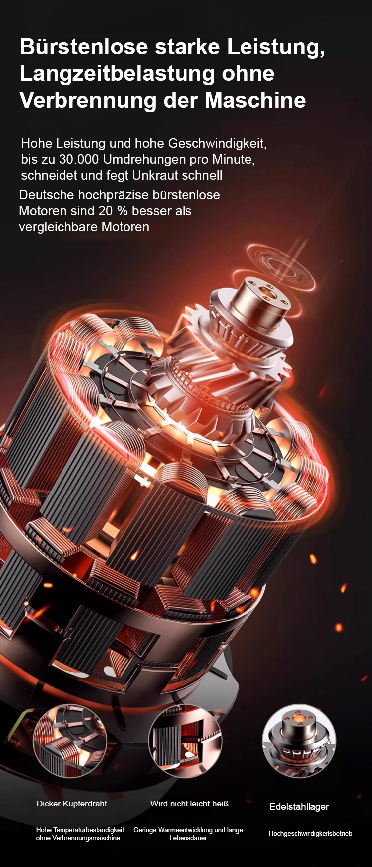 Einfache Bedienung des kleinen Heim-Unkrautvernichters