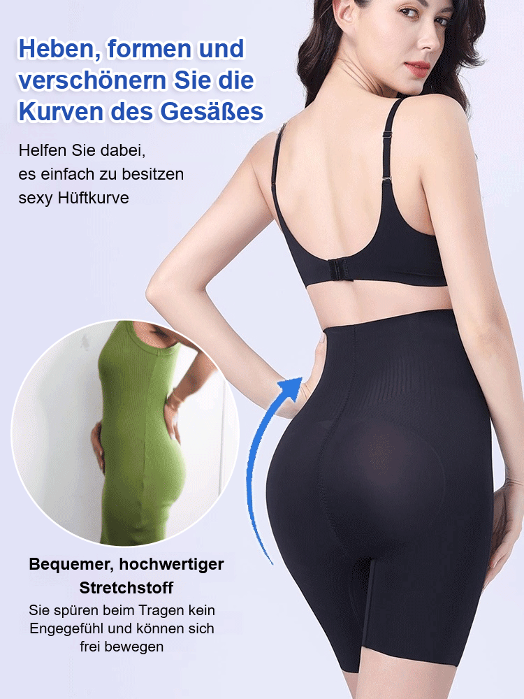 Schwarze Bandage zur Bauchkontrolle, Gesäßstraffung und Körperformung