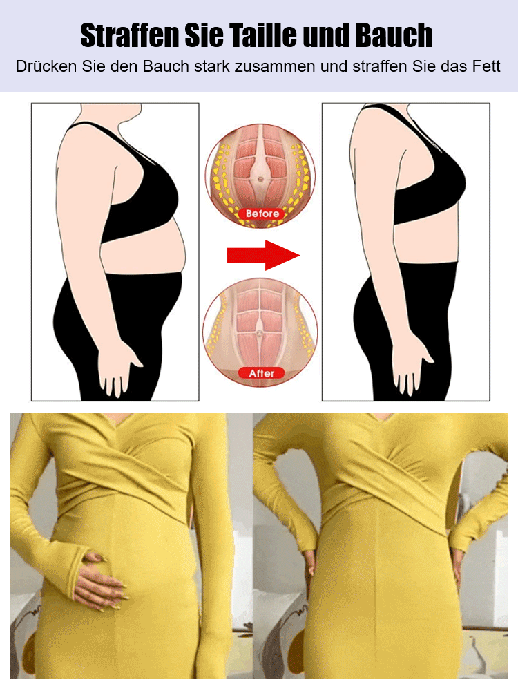 Schwarze Bandage zur Bauchkontrolle, Gesäßstraffung und Körperformung