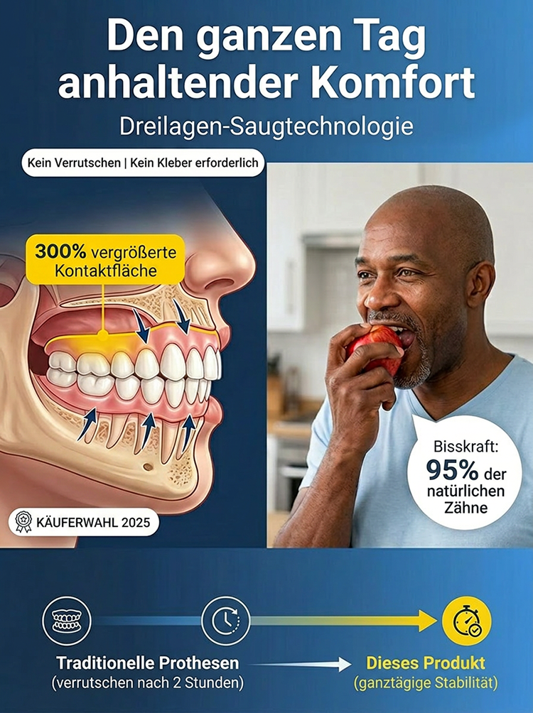 【Nr. 1 in der Mundpflege】Hochwertiges   maßgeschneidertes Komplettset für Vollprothesen