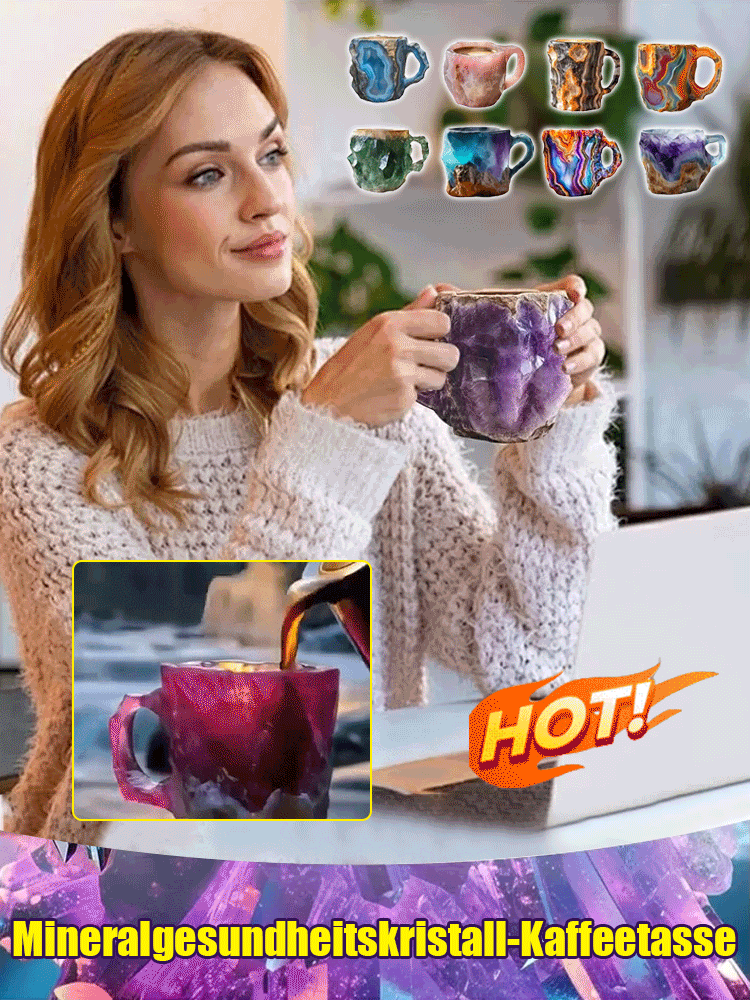 【Weihnachtsfrühkauf】Mineralischer Wellness-Kristall-Kaffeebecher