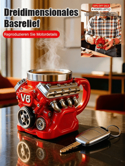 V8-Motor-Tasse Dekorative Tasse