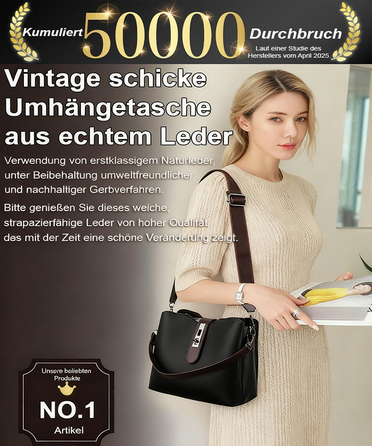 Retro große Kapazität Eimer Umhängetasche
