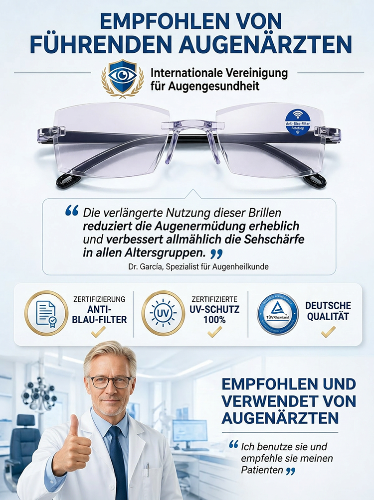 Selbsttönende Blaulichtfilter-Lesebrille