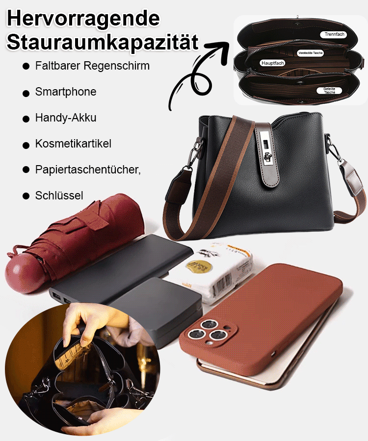 Retro große Kapazität Eimer Umhängetasche