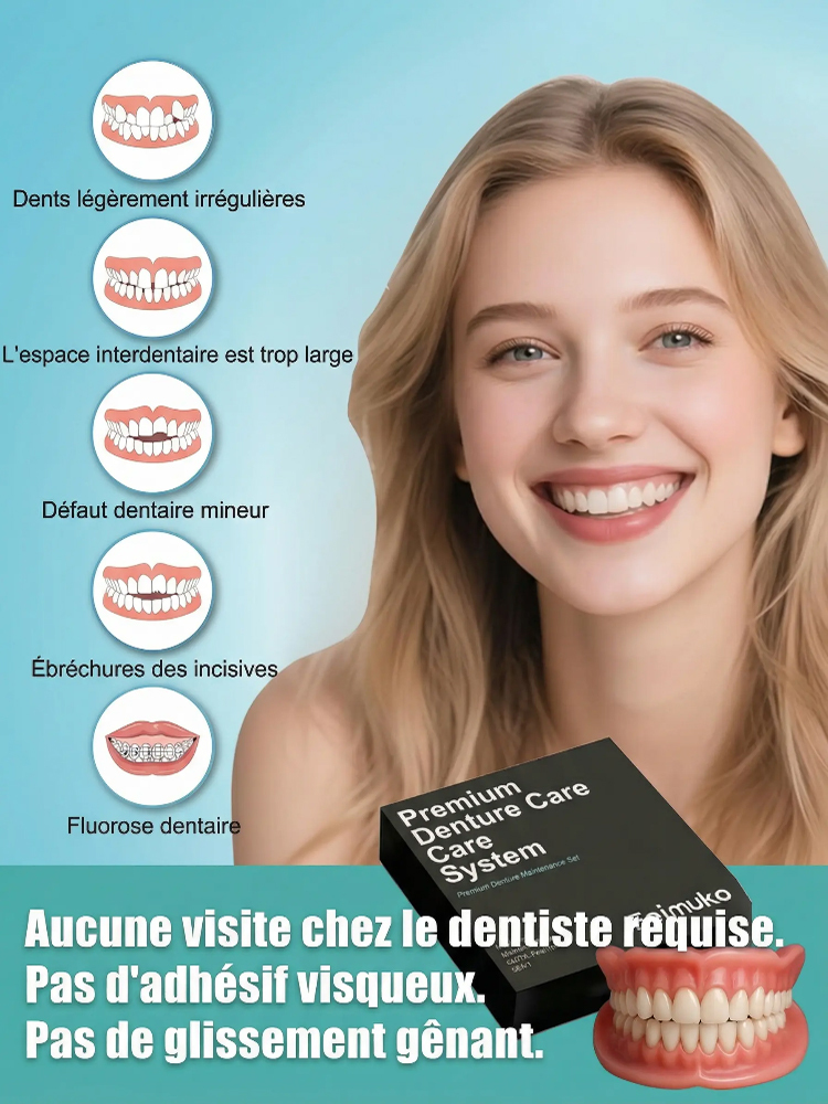 Kit de décoration pour prothèses dentaires à ajustement confortable