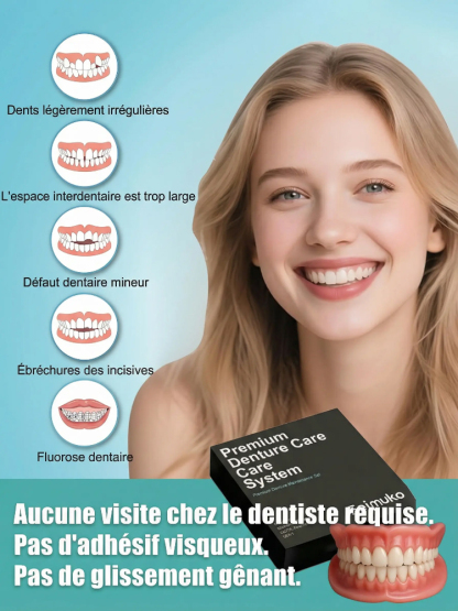 Kit de décoration pour prothèses dentaires à ajustement confortable