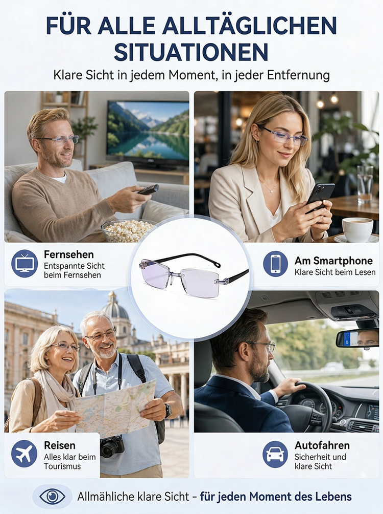 Selbsttönende Blaulichtfilter-Lesebrille