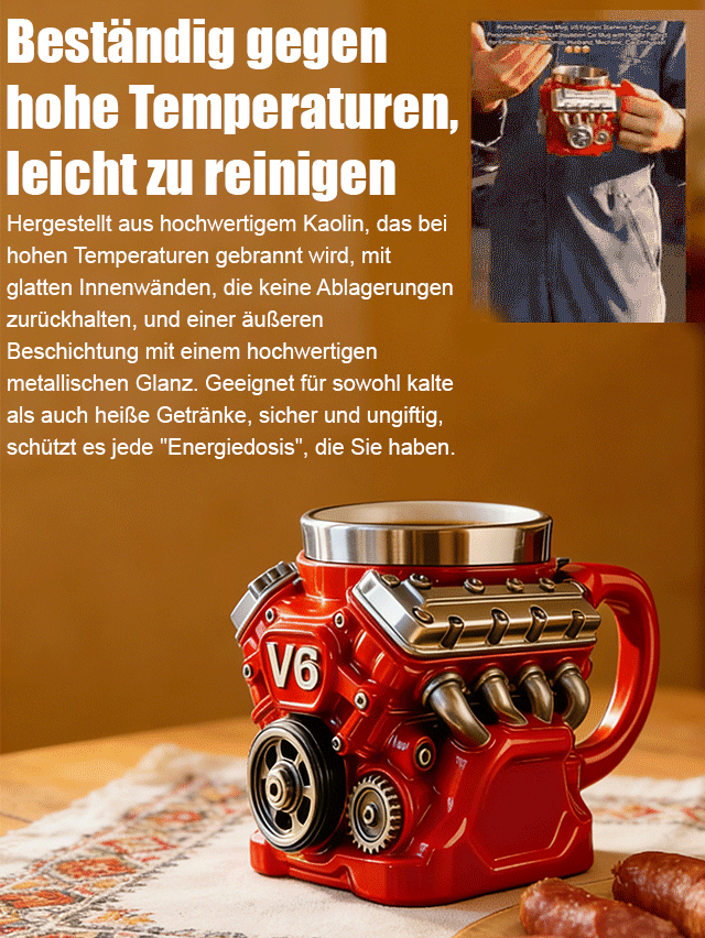V8-Motor-Tasse Dekorative Tasse