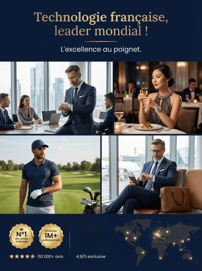 【Recommandée par les endocrinologues】La toute dernière montre connectée française, leader mondial. 