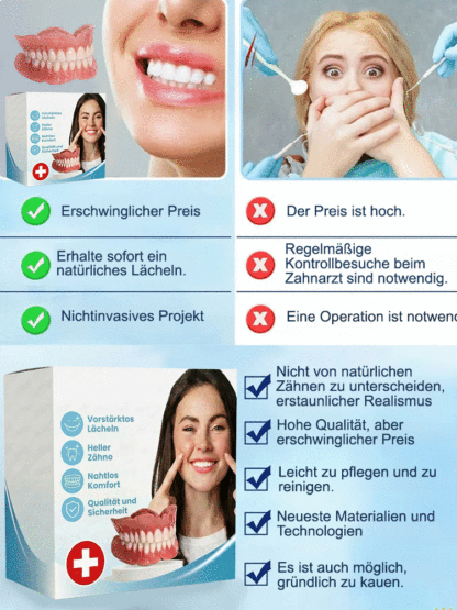 【Zahnarztfrei】Aufhellende realistische Zahnspange