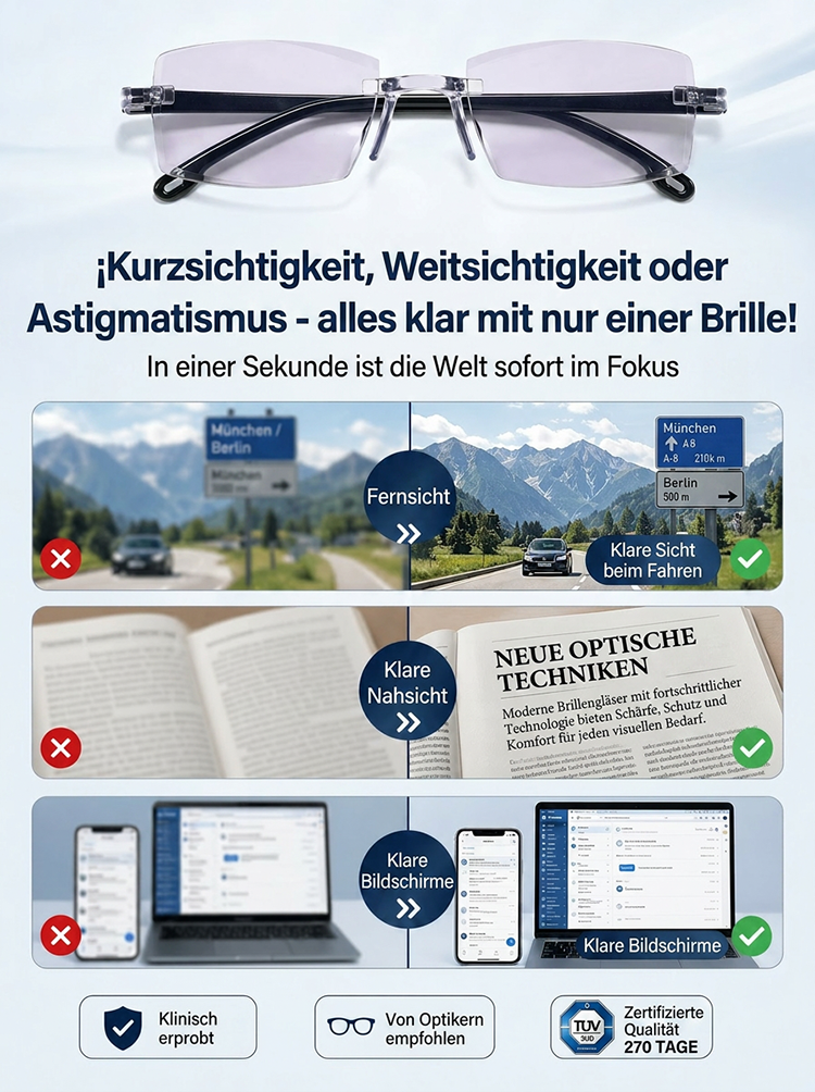 Selbsttönende Blaulichtfilter-Lesebrille