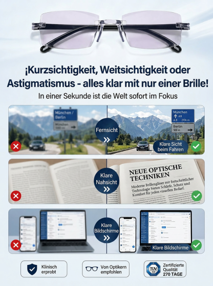 Selbsttönende Blaulichtfilter-Lesebrille