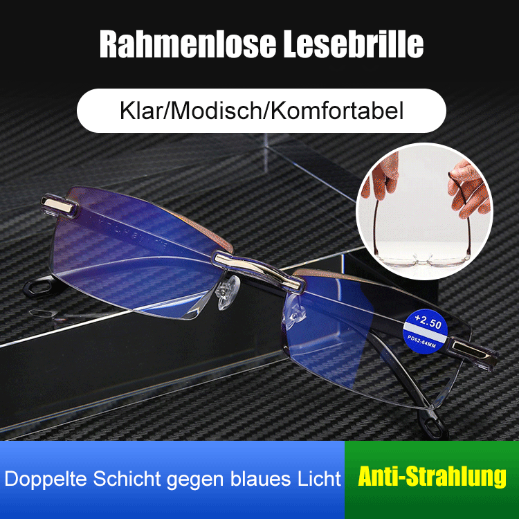 Rahmenlose Lesebrille Klar/Modisch/Komfortabel