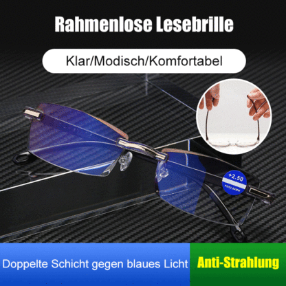 Rahmenlose Lesebrille Klar/Modisch/Komfortabel