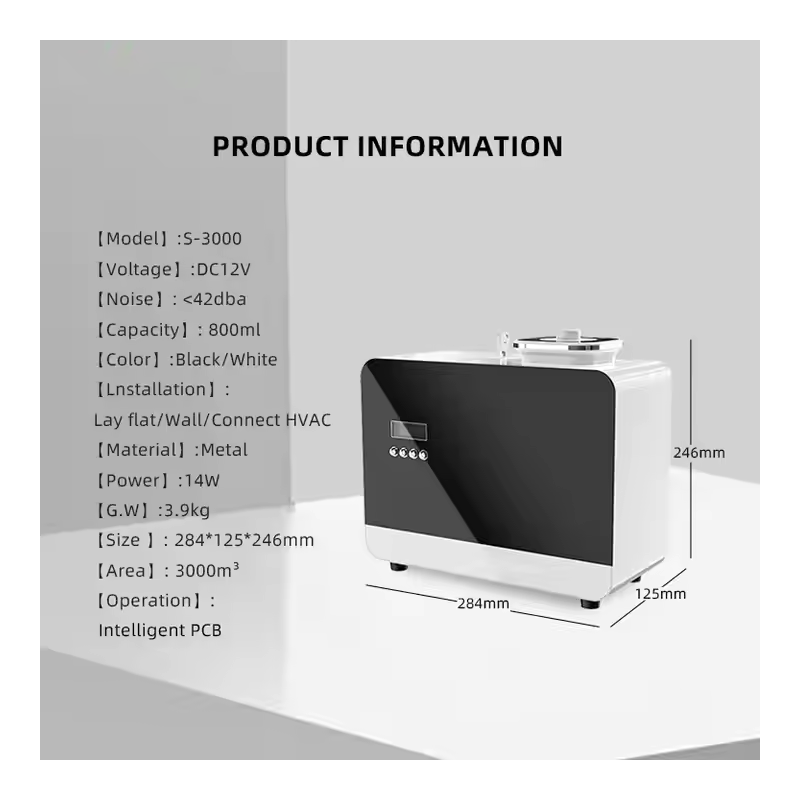 Commercial Hotel Scent Machine HVAC Diffuser 800ml Capacity Aromatherapy Modes for Large Spaces