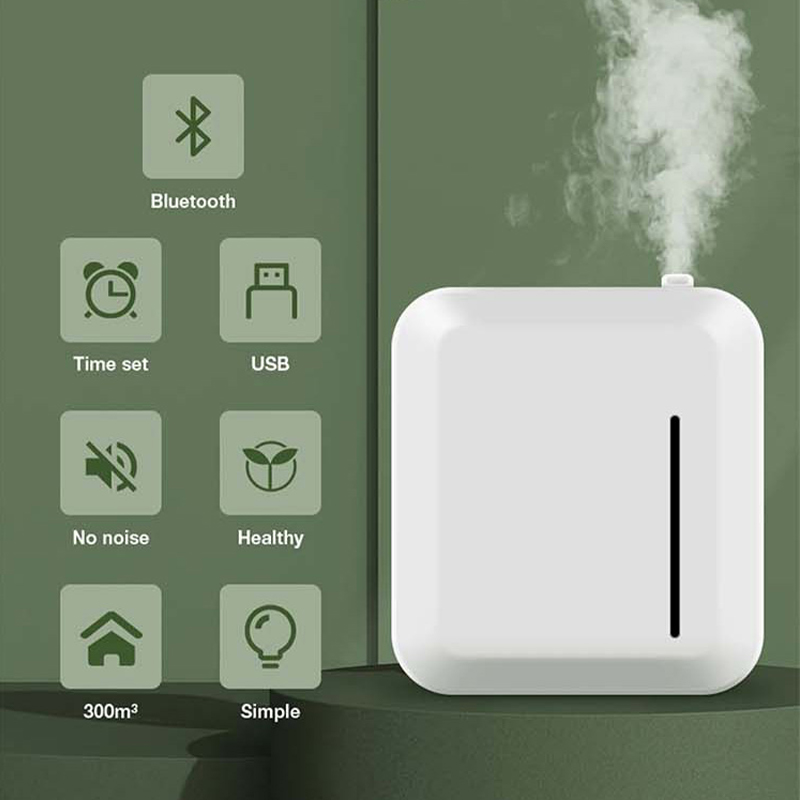 Hot-sale Plastics Home Fragrance Oil Diffuser Machine 150ML Waterless bluetooth Contrlos Wall Mounted Aroma Diffuser for Hotel