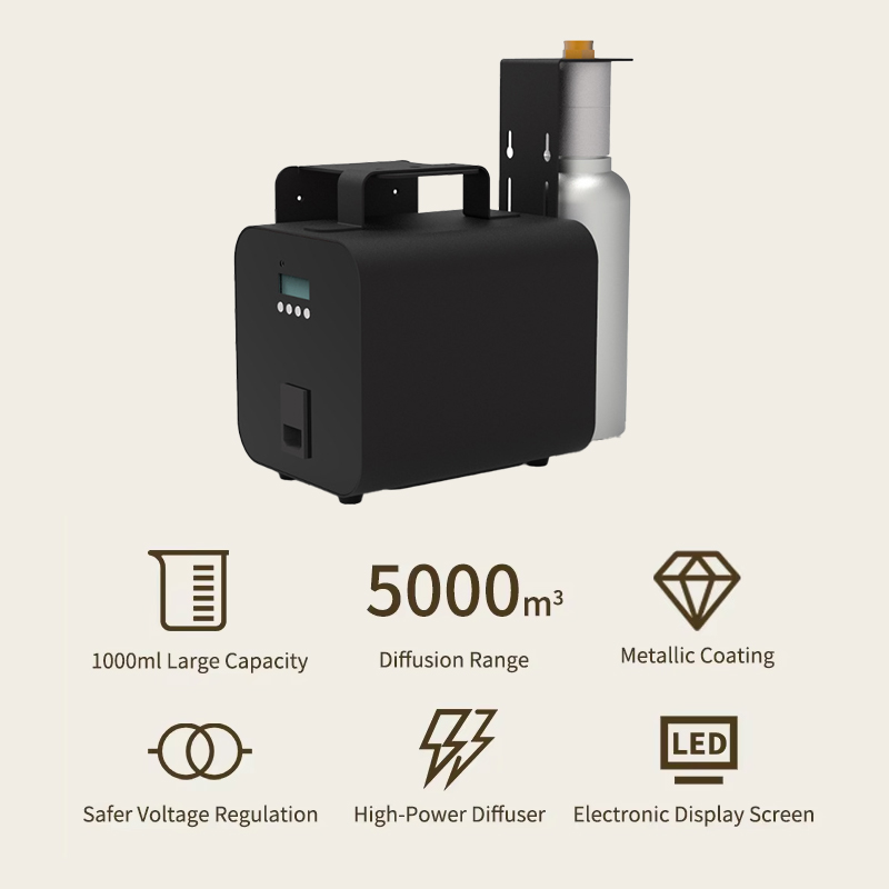 Wholesale Metal 1000ML Commercial Waterless Cold air Diffuser Large Area Bluetooth Contralos Havc Scent Machine for Hotel