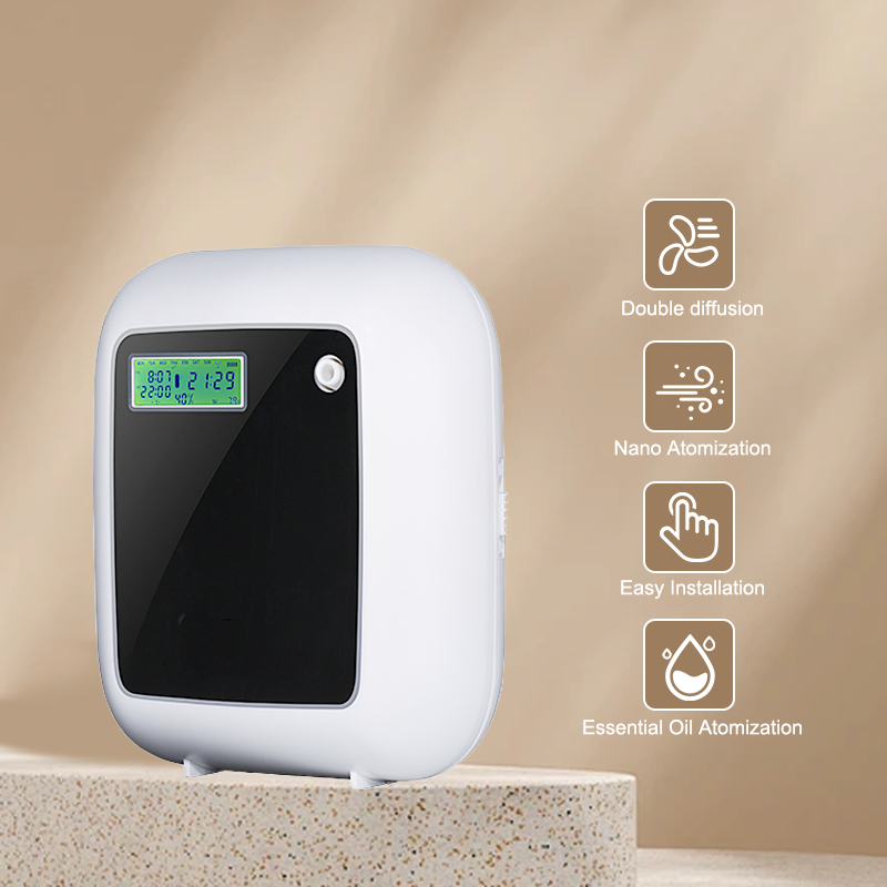Wholesale 130ML Remote Control Plastics Cold Atomization Essential Oil Diffuser Electric Waterless Wall Mounted Aroma Diffuser