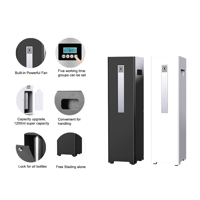 Custom logo Commercial Floor Standing Scent Diffuser1000ML Large Area Waterless Electric Essential Oil Diffuser for Hotel Office