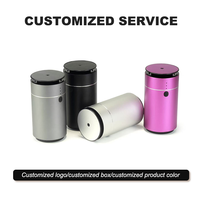 Hot Sale Smart Portable Mini Metal 10ML Car Waterless Essential Oil Diffuser with Cold Nebulizer Aroma Diffuser for Car