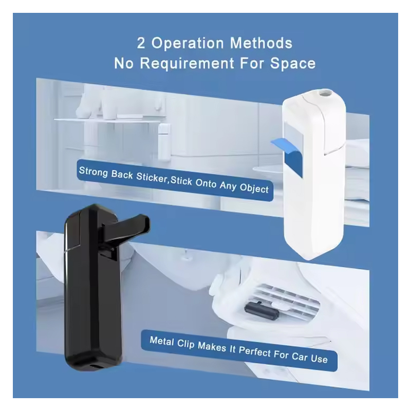 Top Sale Mini Plastics 4ML Car Perfume Diffuser USB Rechargeable Electric Ultrasonic Car Vent Clip Diffuser