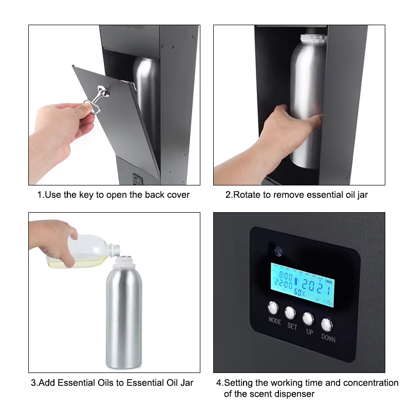 Office Commercial Nano Atomization Air Fragrance Freshener Diffuser Essential Oil Floor-standing Large Hotel Aroma Diffuser