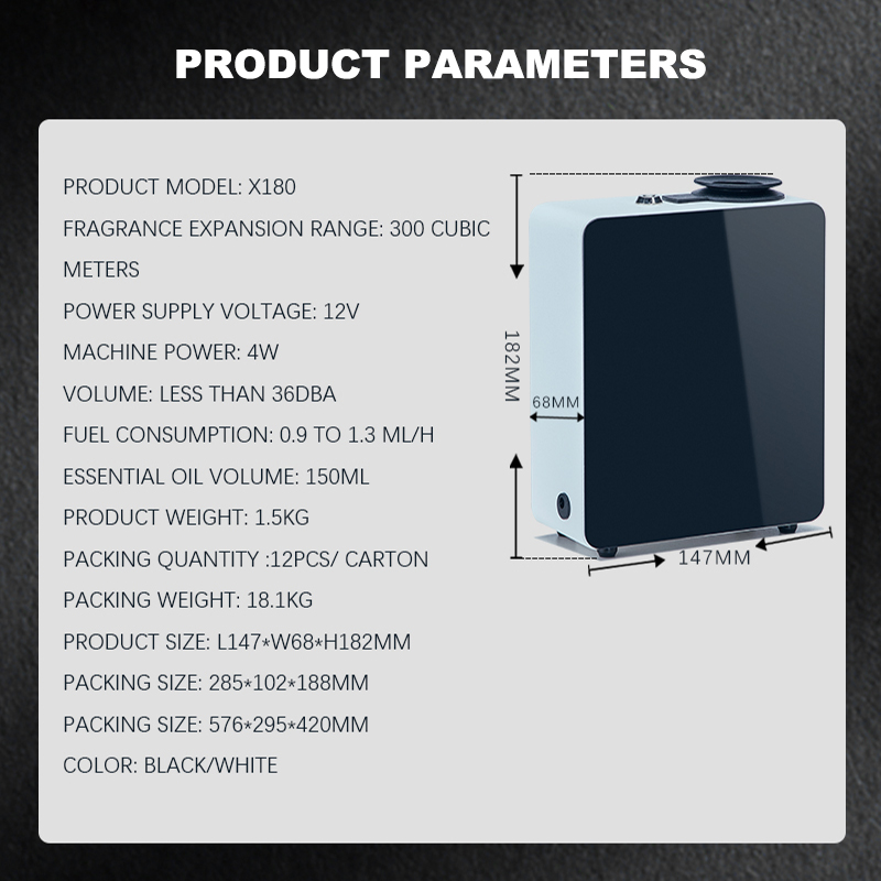 New Design Metal 150ML Electric Premium Aroma Diffuser Waterless bluetooth Contrlos Home Nebulizer Havc Scent Machine