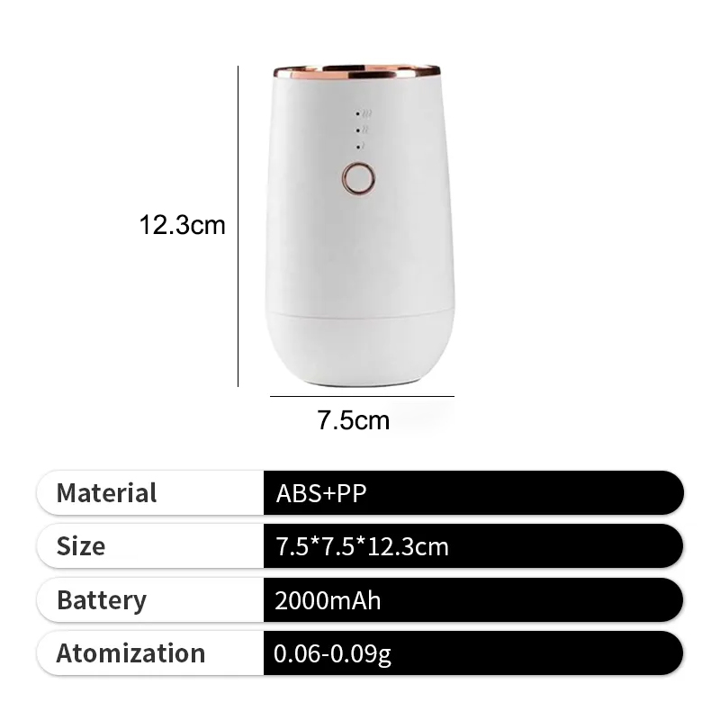Wholesale Mini Plastics10ML Car Essential Oil Diffuser USB Rechargeable air Scent Machine Electric Perfume Diffuser for Car